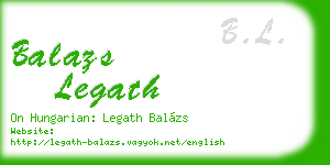 balazs legath business card